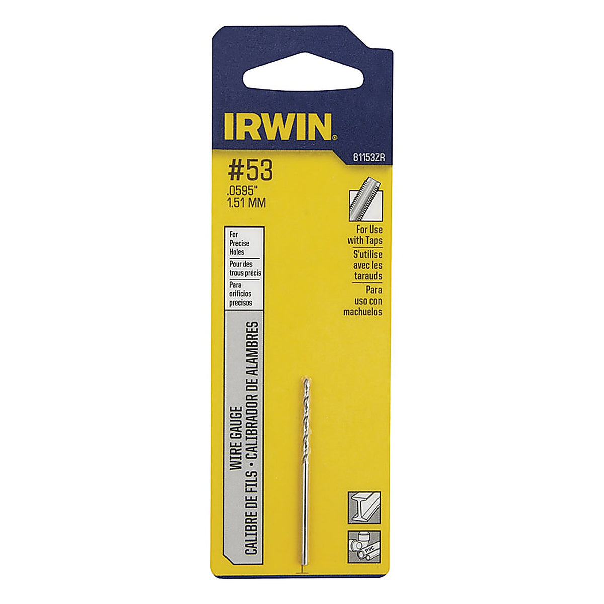 Irwin 81153ZR 7/8 x 1-7/8 in. L High Speed Steel Wire Gauge Bit 1/pc.