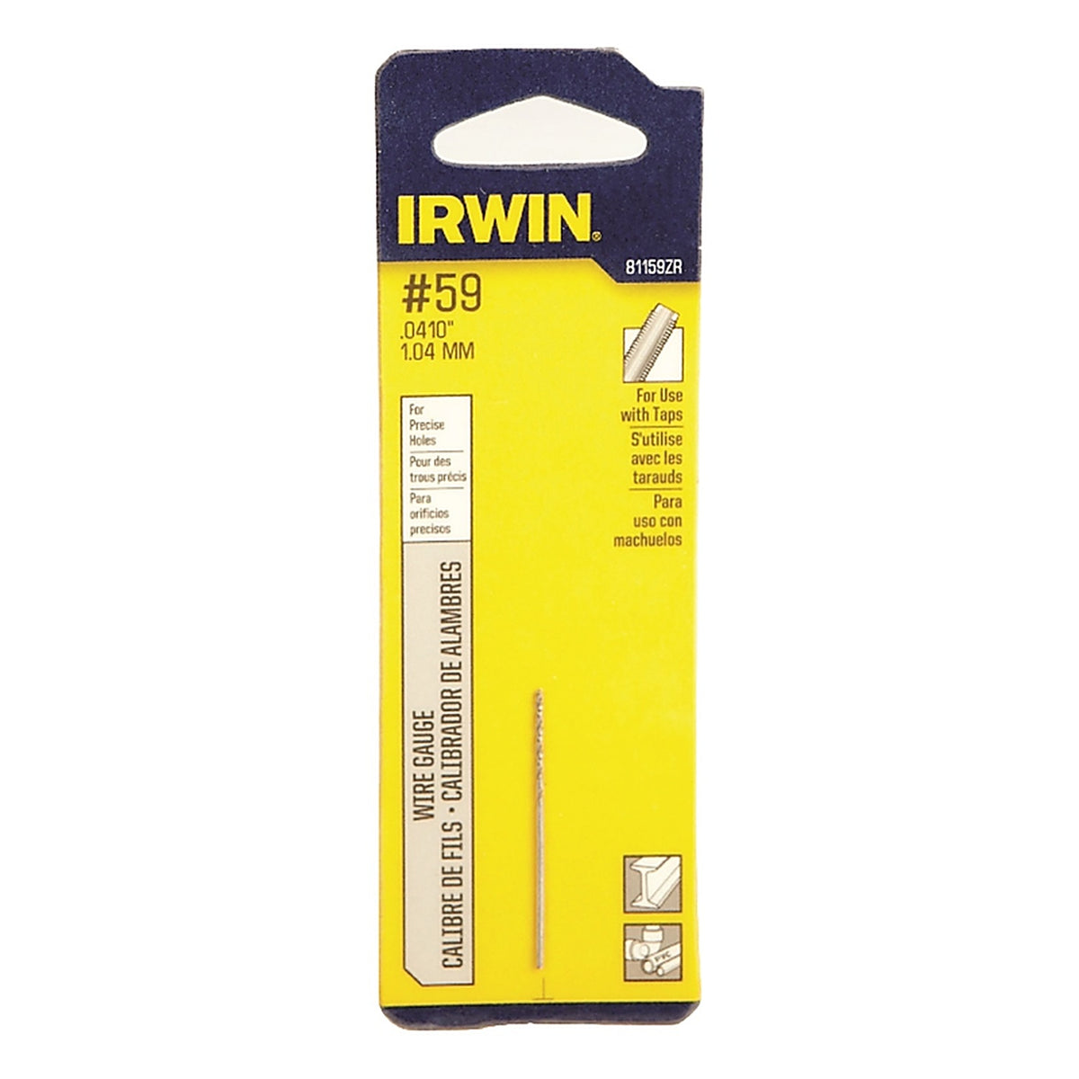 Irwin 81159ZR 11/16 x 1-5/8 in. L High Speed Steel Wire Gauge Bit 1/pc.