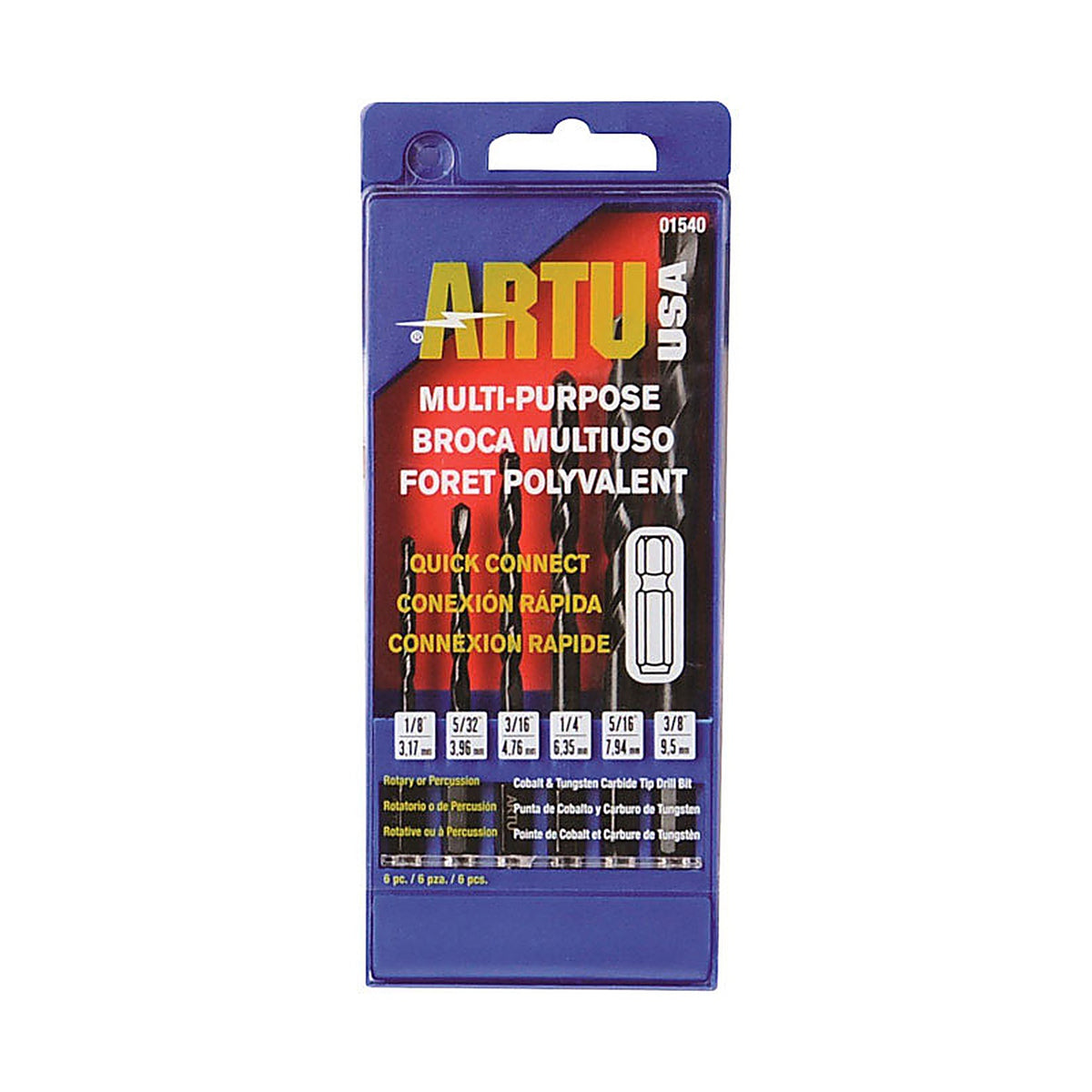 Artu 1540 Carbide Tipped Drill Bit Set 6/pc.