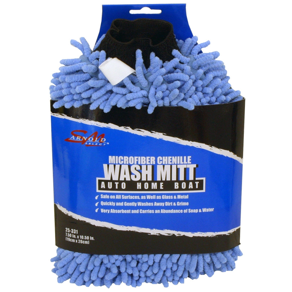 S.M. Arnold 25-331 Microfiber Chenille Wash Mitt 7.50 x 10.50 (Includes Cuff)