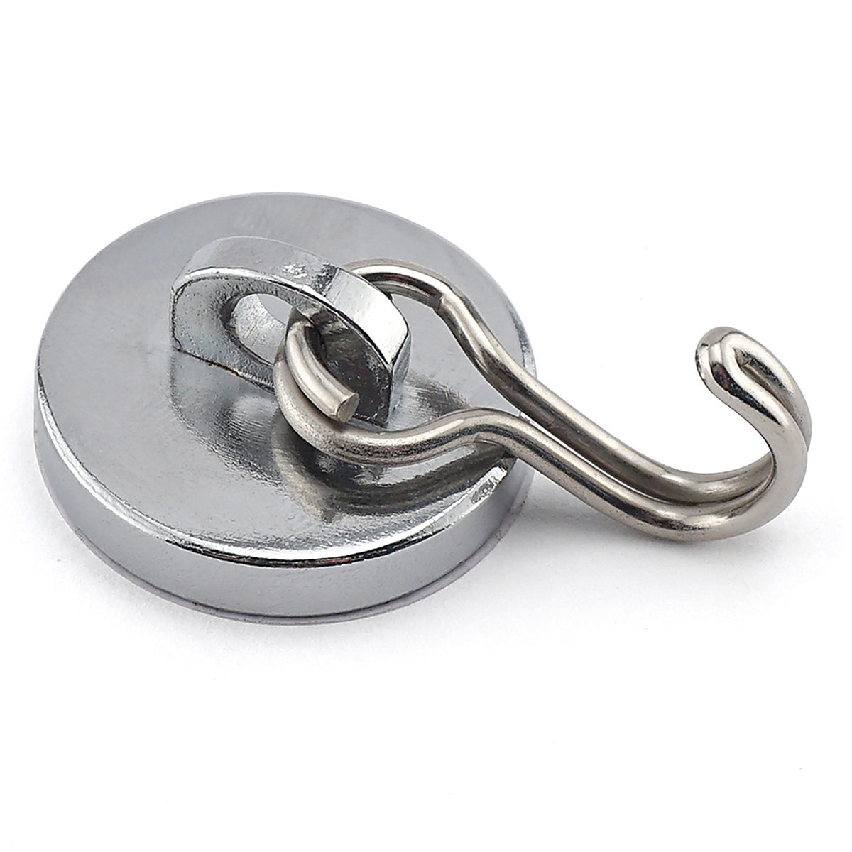 Master Magnetics 7589 .225 in. Neodymium Magnetic Hook 40 lb. pull 35 MGOe Silver 1/pc.