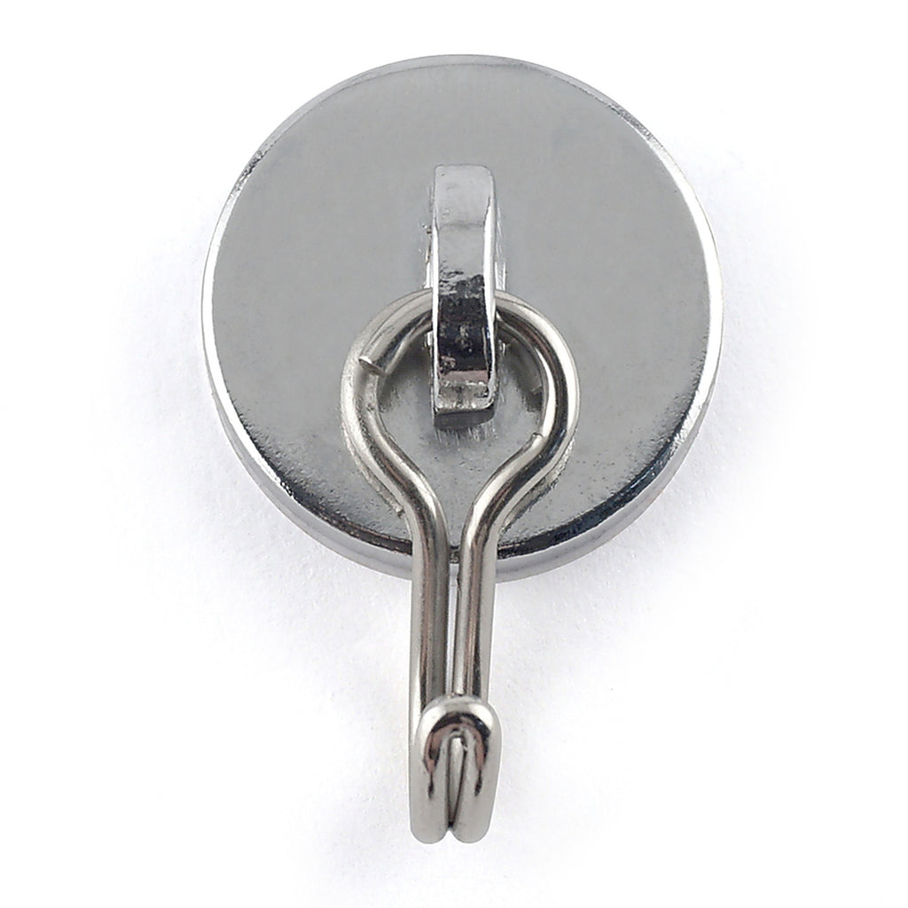 Master Magnetics 7589 .225 in. Neodymium Magnetic Hook 40 lb. pull 35 MGOe Silver 1/pc.