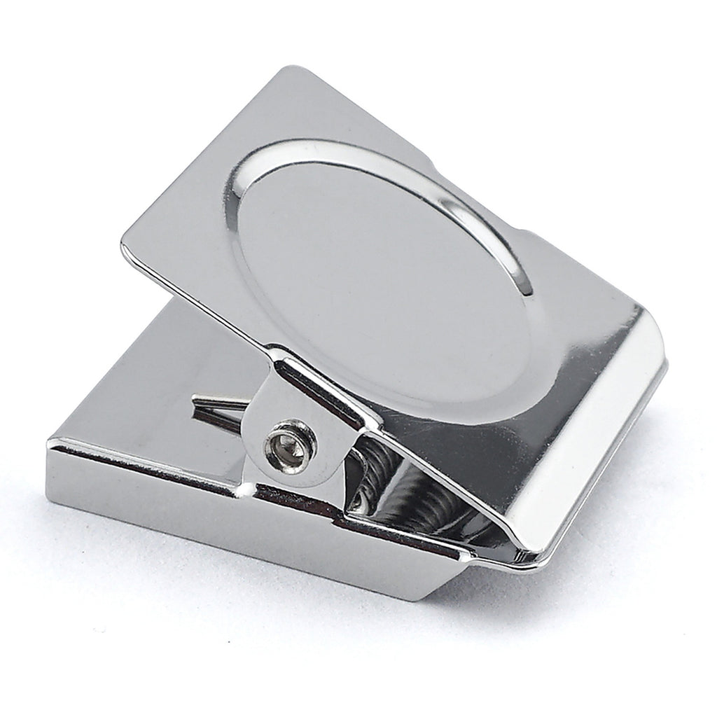 Master Magnetics 8018 1.125 in. Metal Square Magnetic Clips 5 lb. pull 3.4 MGOe Silver 4/pc.