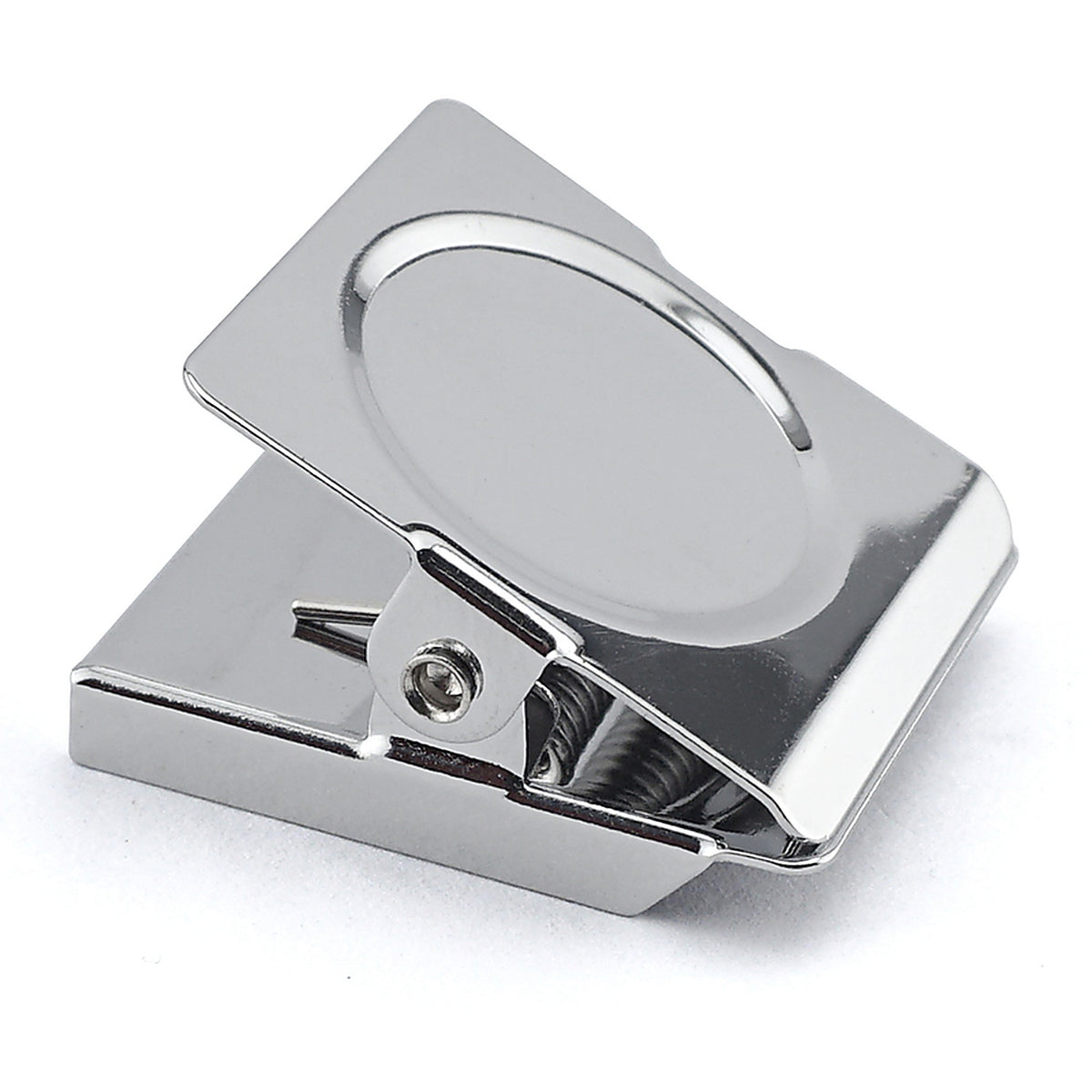 Master Magnetics 8018 1.125 in. Metal Square Magnetic Clips 5 lb. pull 3.4 MGOe Silver 4/pc.