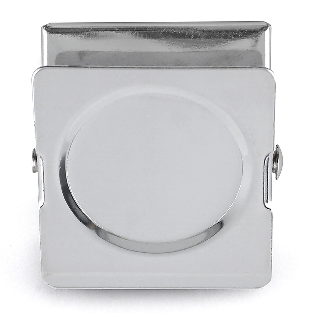 Master Magnetics 8018 1.125 in. Metal Square Magnetic Clips 5 lb. pull 3.4 MGOe Silver 4/pc.