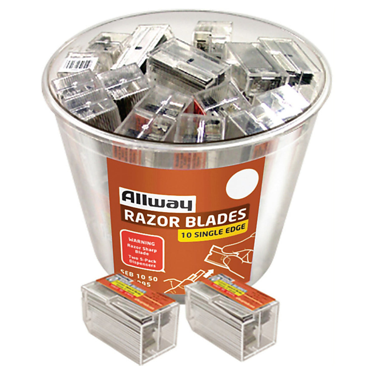 Allway SEB10-50 Steel Single Edge Razor Blade 1-9/16 in. L 10/Pack