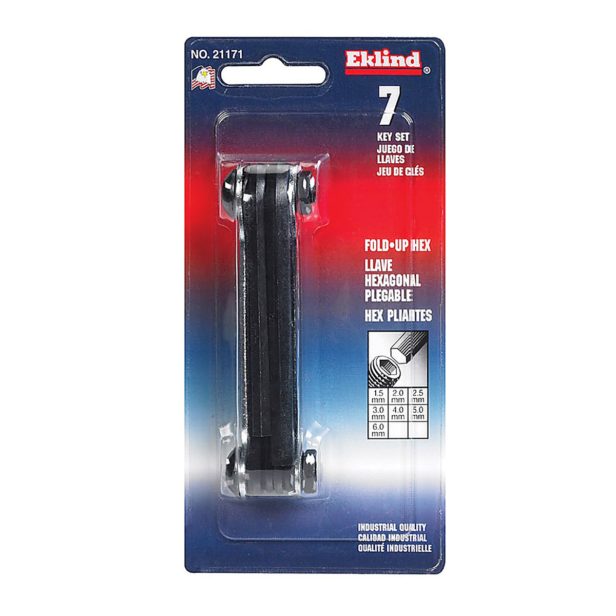 Eklind Tool 21171 Metric Fold-Up Hex Key Set 7/pc.