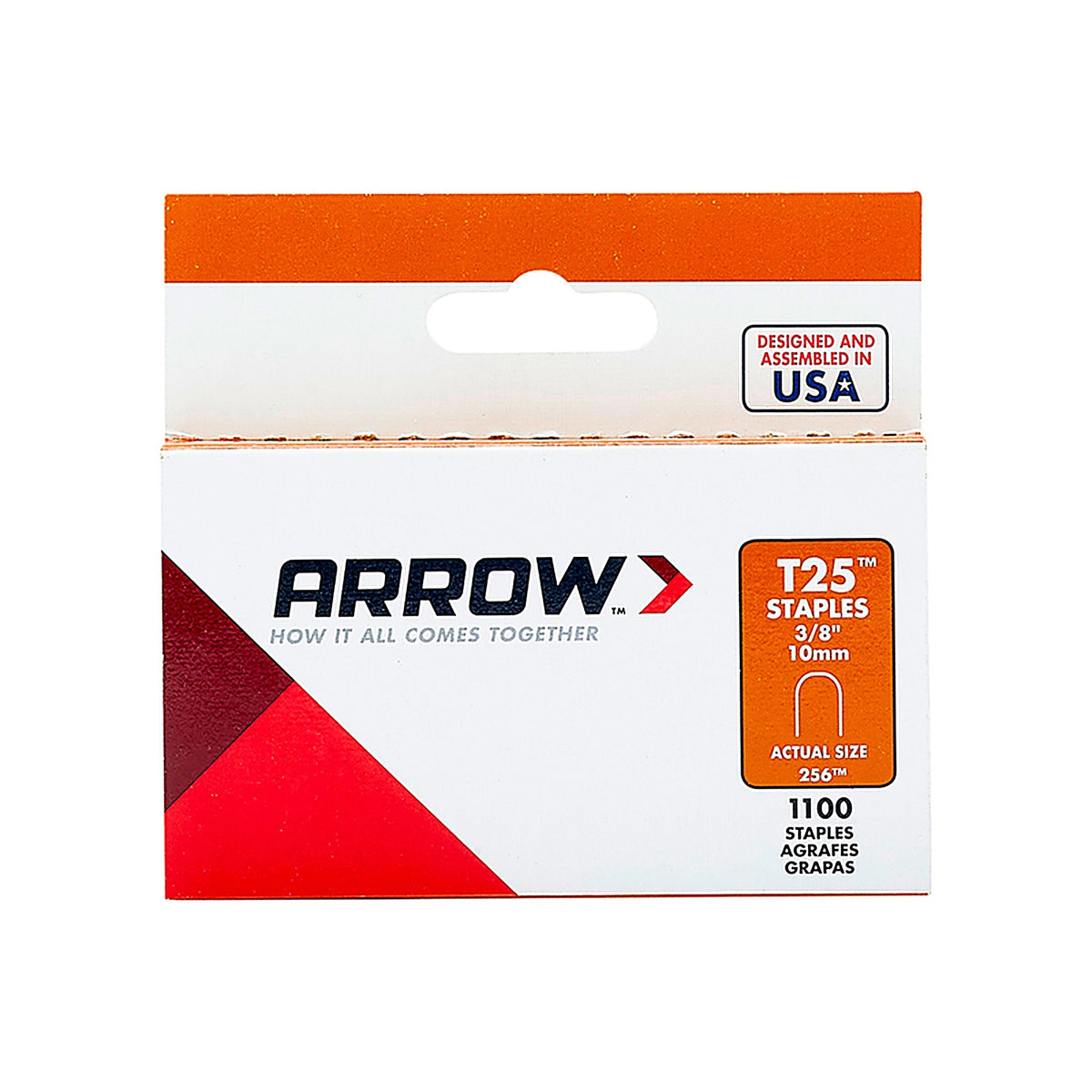 Arrow Fastener 256 T25 1/4 in. W x 3/8 in. L Round Crown Wire Staples 1100/Pack