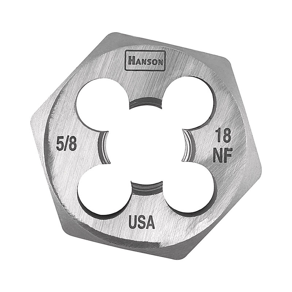 Irwin 6854 Hanson High Carbon Steel SAE Hexagon Die 5/8 in.-18NF 1/pc.