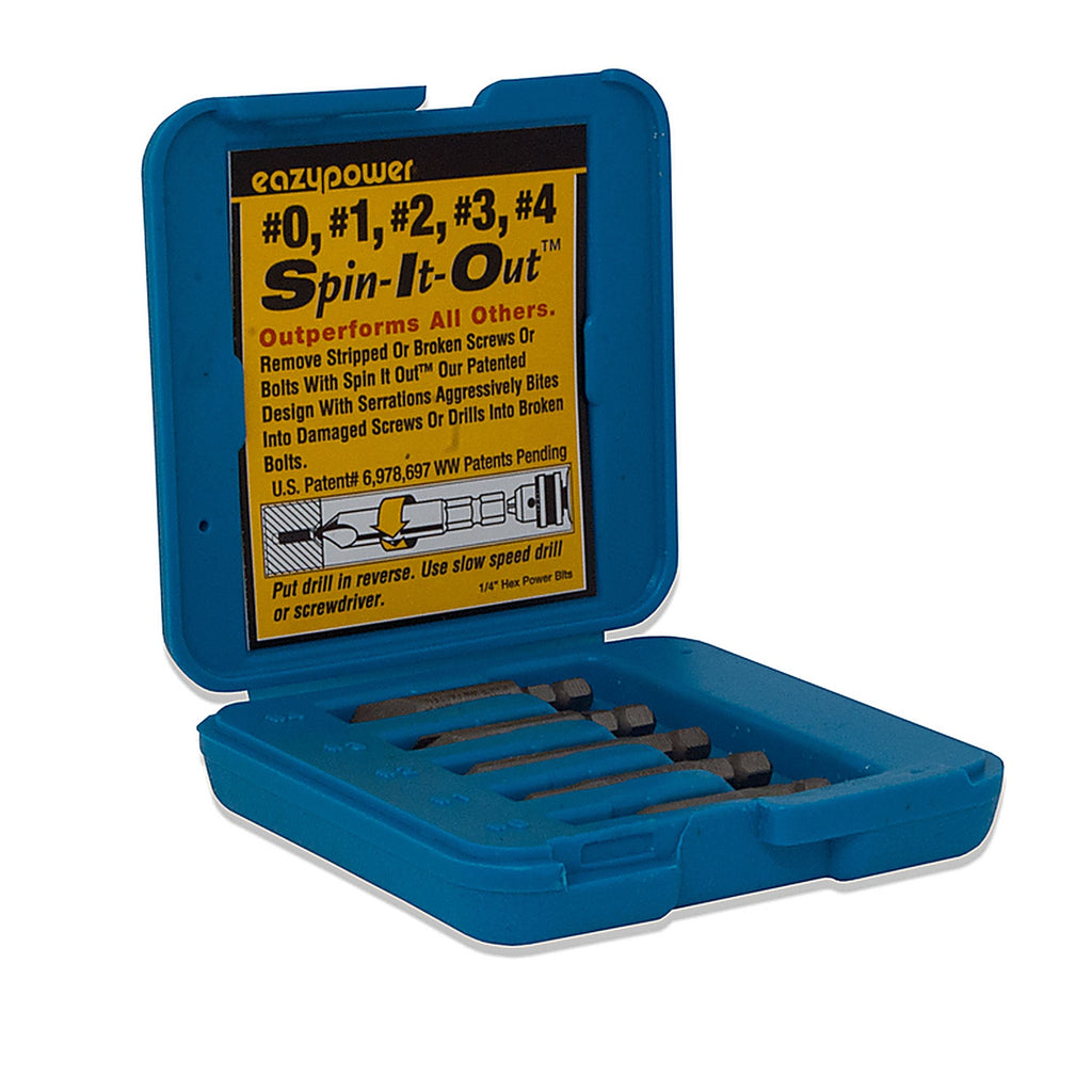 Eazypower 82681 Spin It Out Steel Screw Remover 5/pc.