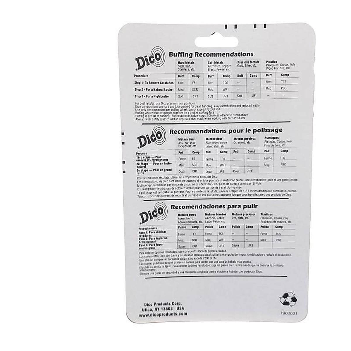 Dico 527-60-4 Canton Flannel Buffing Wheel