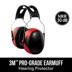 3M 90565-4DC-PS Pro-Grade 30 dB Steel Earmuffs Black 1 pair