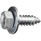 Auveco 2604 14 x 3/4" Indented Hex Head Sems Tapping Screw 3/8" Hex Zinc