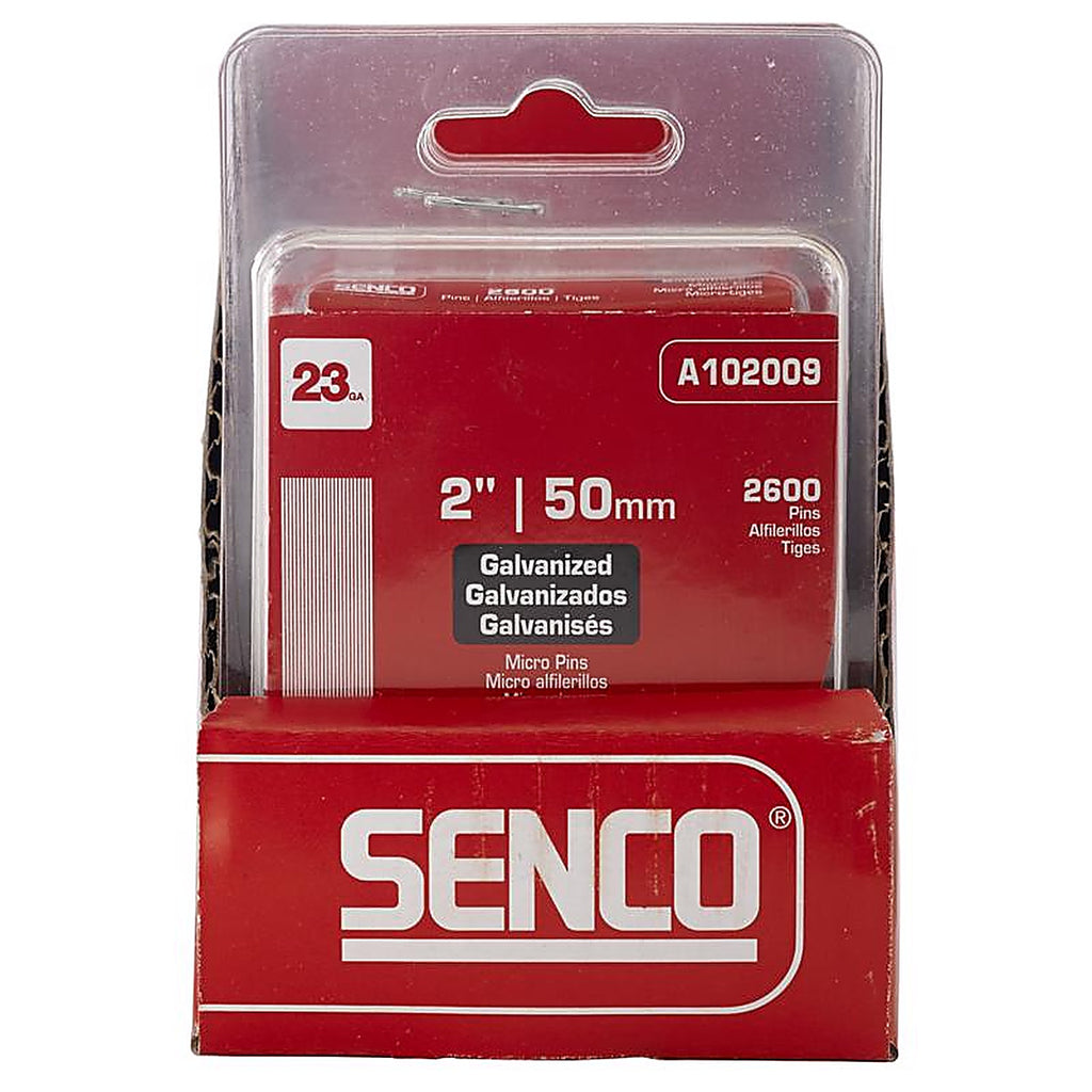 Senco A102009 2 in. 23 speed Straight Strip Micro Pins Smooth Shank