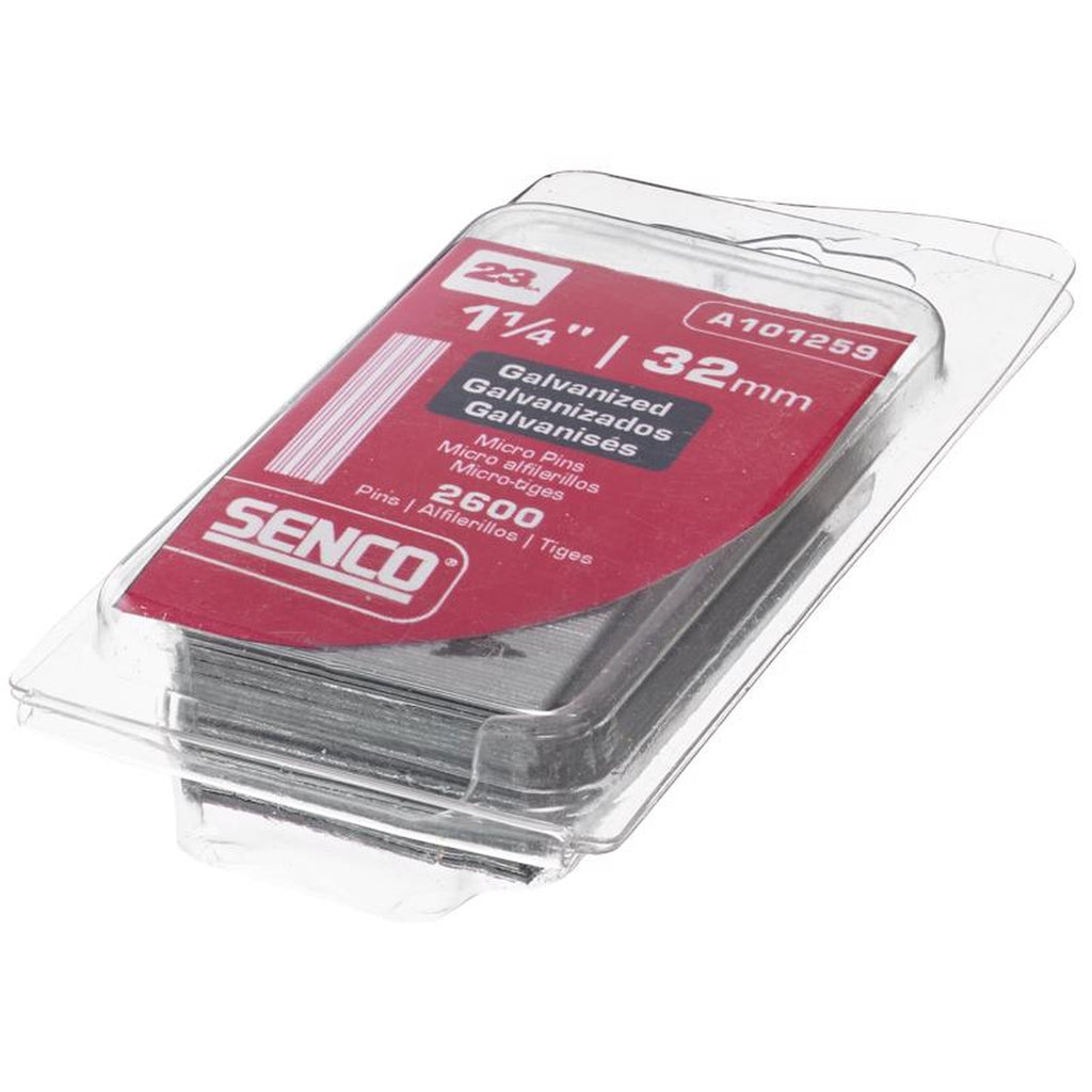 Senco A101259 1-1/4 in. 23 Ga. Straight Strip Micro Pins Smooth Shank 2,600/Pack