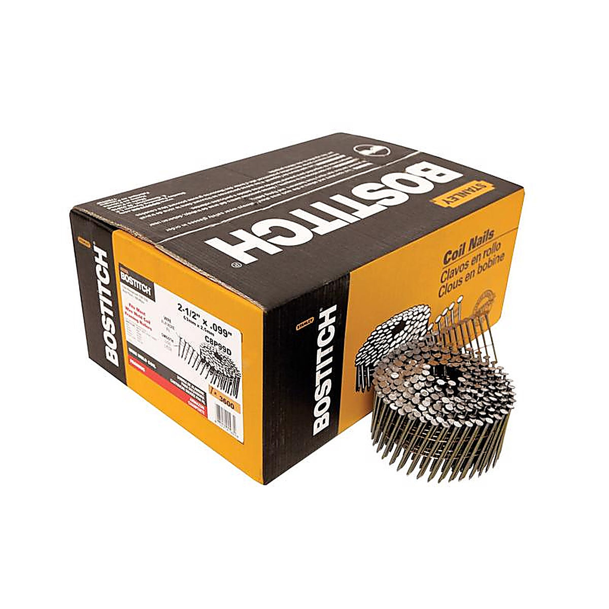 Stanley Bostitch C8P99D NAIL AIR COIL 8D BX3600