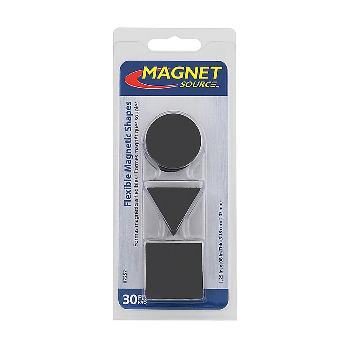 Master Magnetics 7257 .08 in. Ferrite Powder/Rubber Polymer Resin Flexible Magnetic Shapes 0.8 MGOe Black