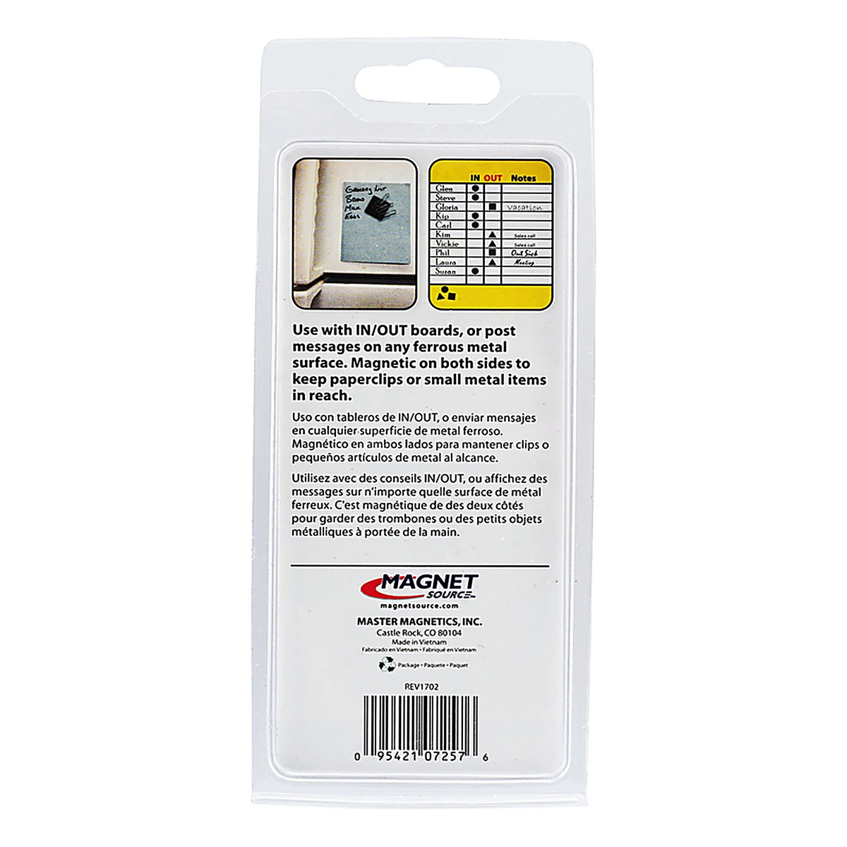 Master Magnetics 7257 .08 in. Ferrite Powder/Rubber Polymer Resin Flexible Magnetic Shapes 0.8 MGOe Black