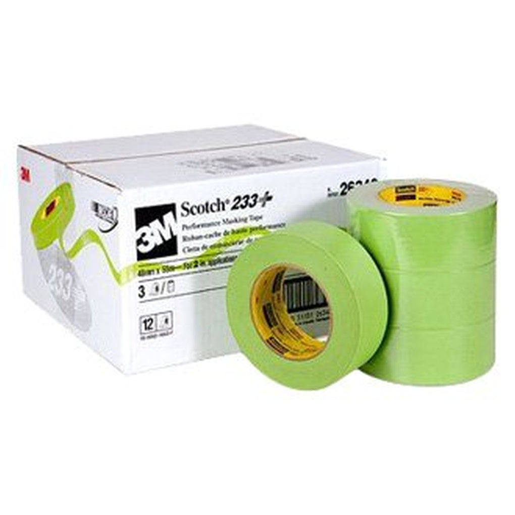 3M 26340 Scotch Performance Green Masking Tape 233+, 48 mm width (1.9 inches), 26340
