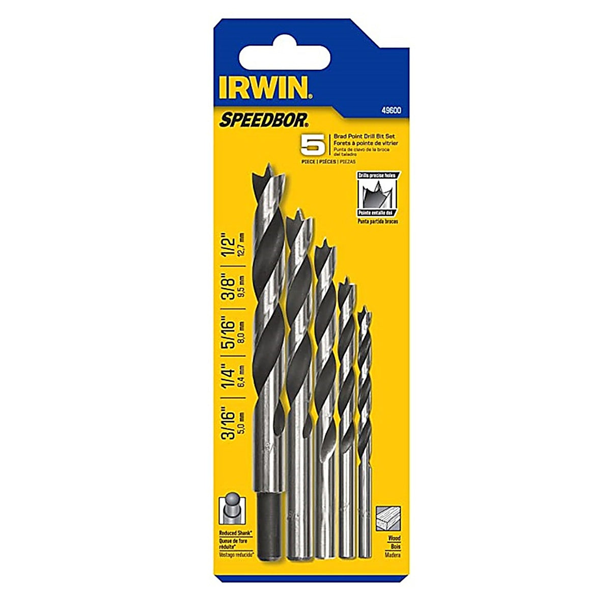 Irwin 49600 Steel Drill Bit Set 5/pc.