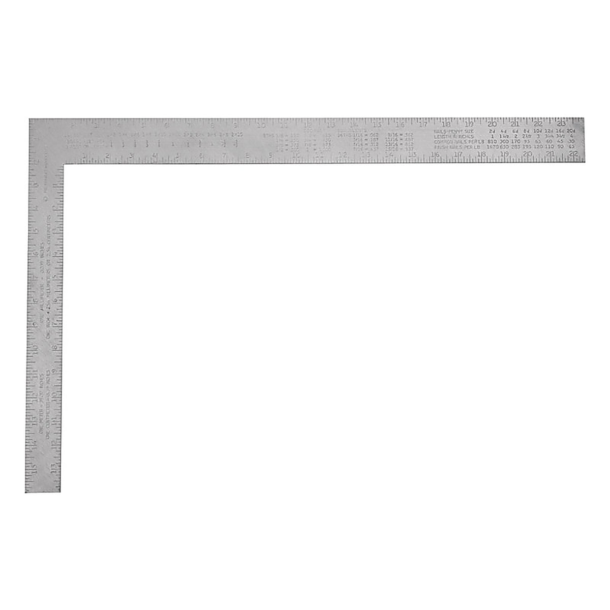 Stanley 45-300 24 in. L x 16 in. H Aluminum English Carpenter Square Gray