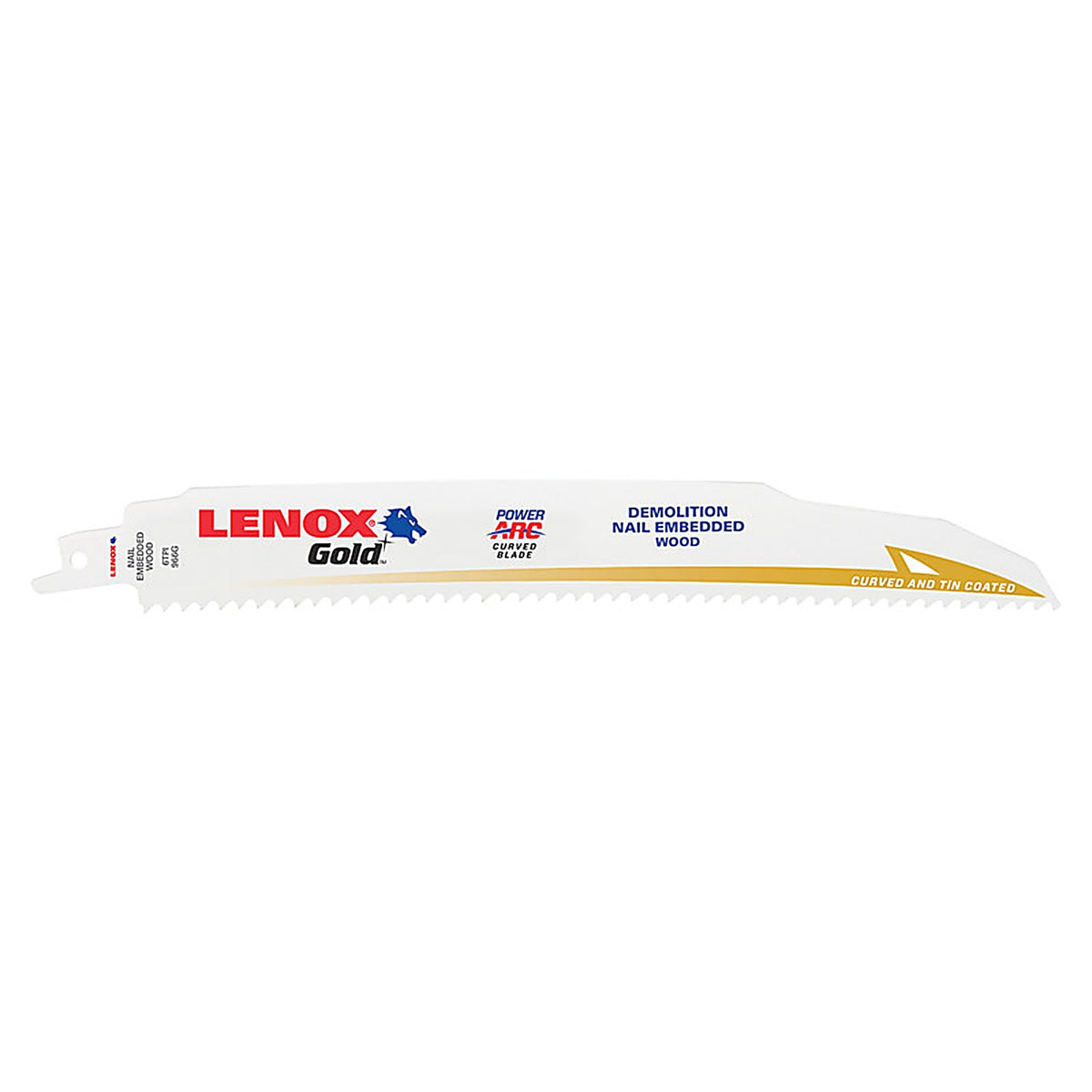 Lenox 21090966GR Gold 9 in. Bi-Metal Reciprocating Saw Blade 6 TPI 5/Pack