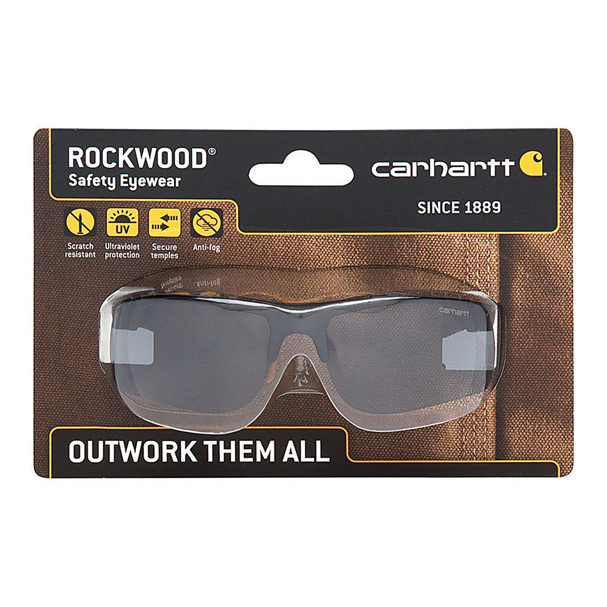 Carhartt CHB720DTCC Rockwood Anti-Fog Safety Glasses Gray Lens Black Frame 1/pc.
