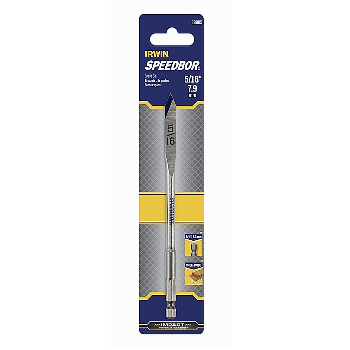 Irwin 88805 Speedbor 5/16 in. x 6 in. L Carbon Steel Wood Boring Bit 1/pc.