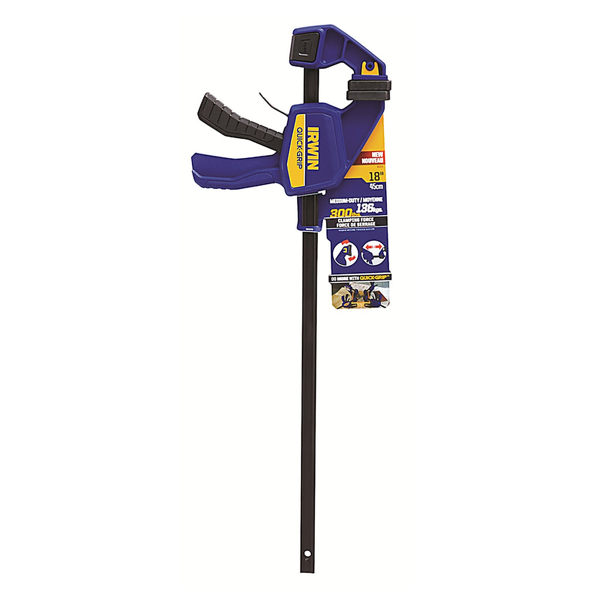 Irwin 1964719 Quick-Grip 18 in. x 3-1/2 in. D Bar Clamp 300 lb.