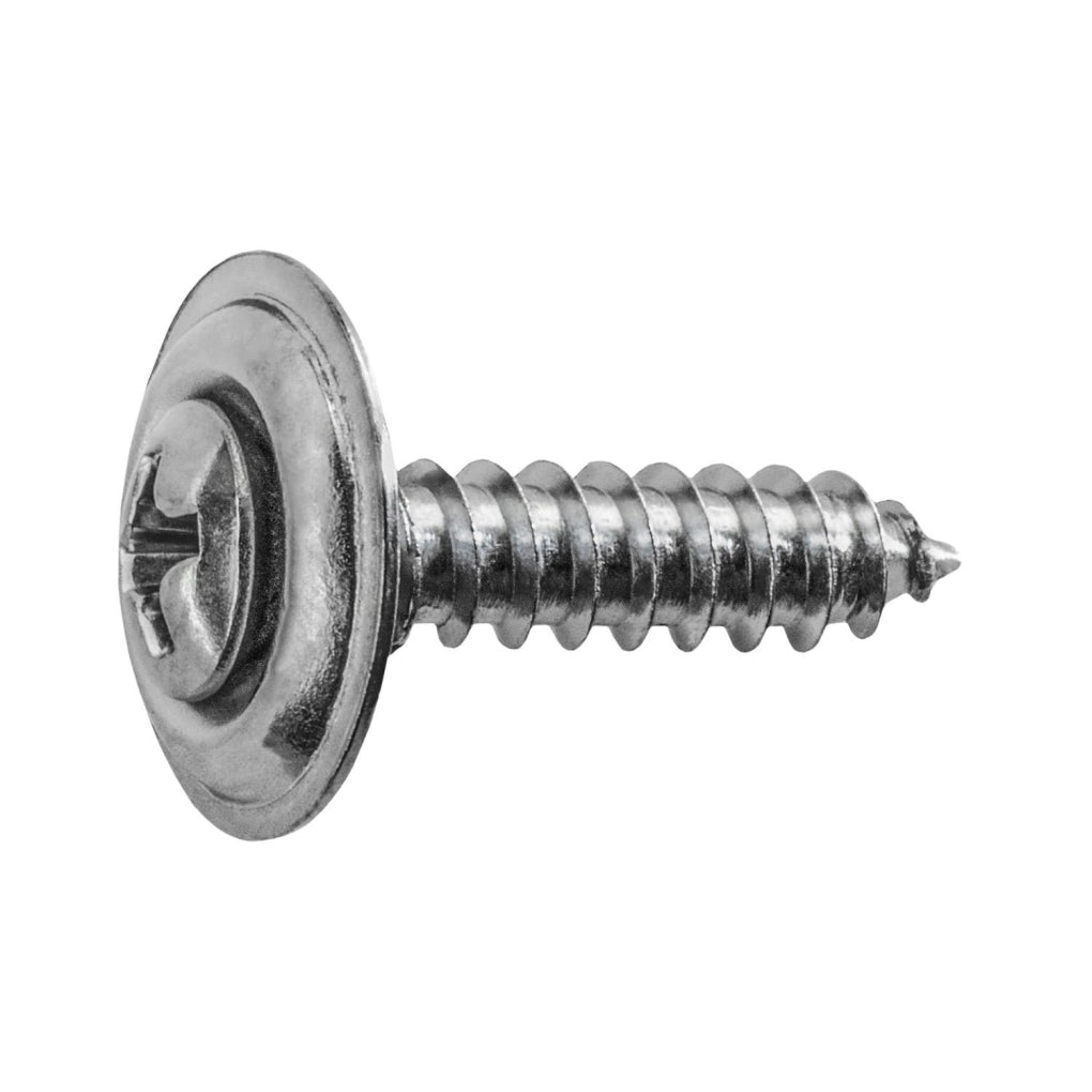 Auveco 2751 8 x 3/4" Phillips Oval Head Sems Tapping Screw Countersunk Chrome
