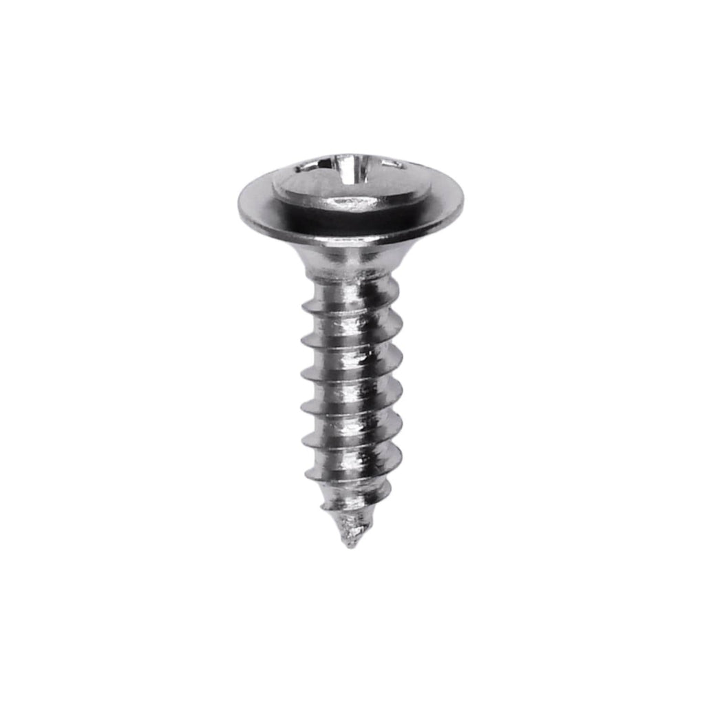 Auveco 2774 8 X 5/8" Phillips Oval Head Sems Tapping Screw Flush Chrome