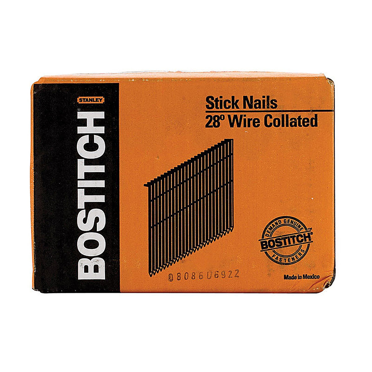 Stanley Bostitch S6DGAL-FH 2 in. 11 Ga. Straight Strip Framing Nails 28 deg. Smooth Shank 2000/Pack
