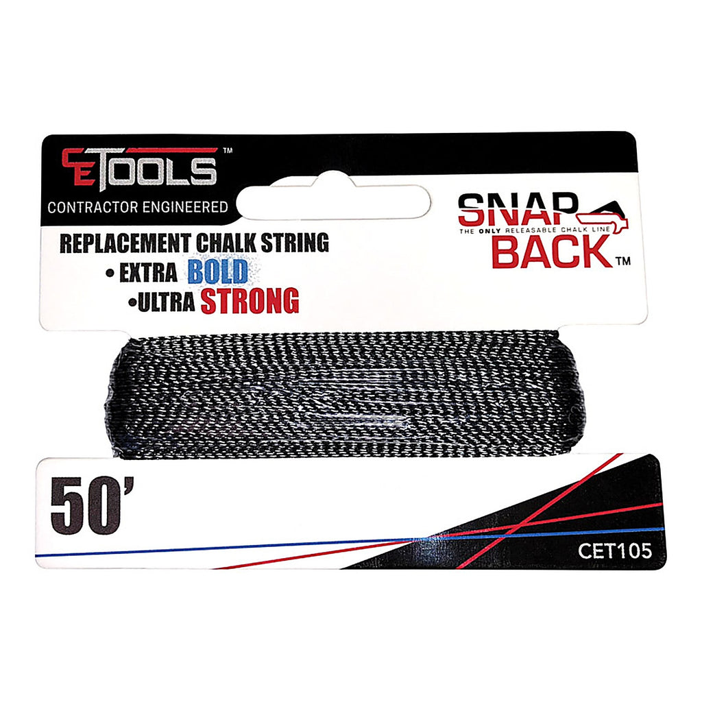 CE Tools CET105 SnapBack Braided Replacement Chalk String 50 ft.
