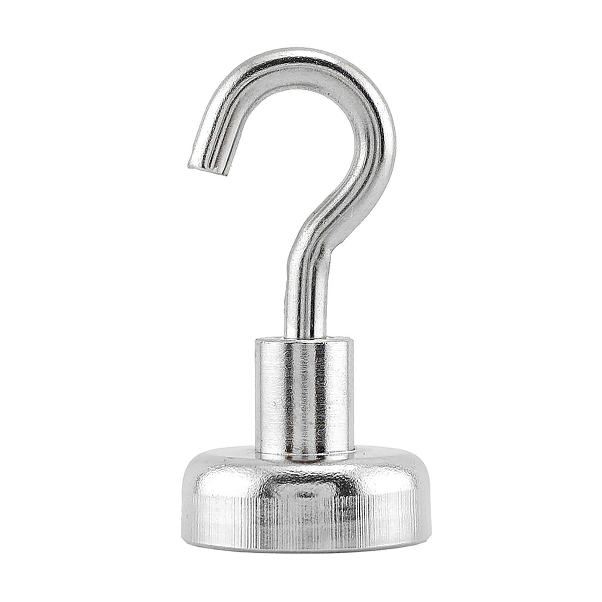 Master Magnetics 7632 1.4 in. Neodymium Magnetic Hook 28 lb. pull 42 MGOe Silver 2/pc.