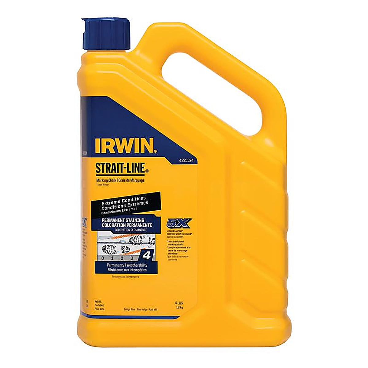 Irwin 4935524 Strait-Line 4 lb. Permanent Marking Chalk Indigo Blue 1/Pack
