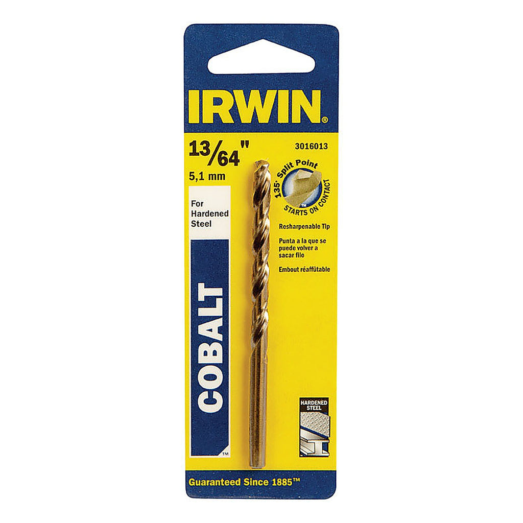 Irwin 3016013 13/64 in. x 3-5/8 in. L Cobalt Steel Drill Bit 1/pc.