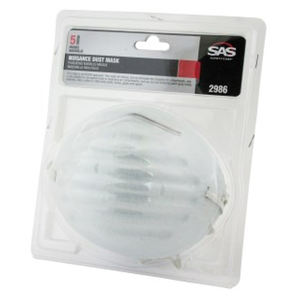 SAS 2986 Nuisance Dust Mask, 5/Pack