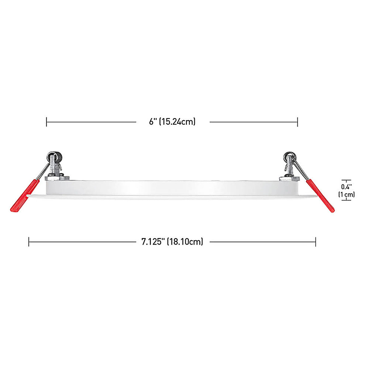 Globe Electric 91499 Ultra Slim Energy Star Frost White 6 in. W Metal LED Recessed Downlight 65 watt