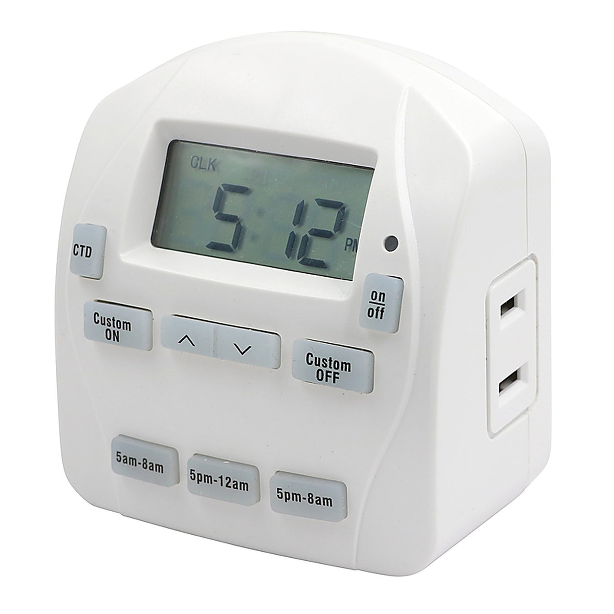 Prime TNIDP12-RC EZ-Set Indoor Digital Timer 125 volt White