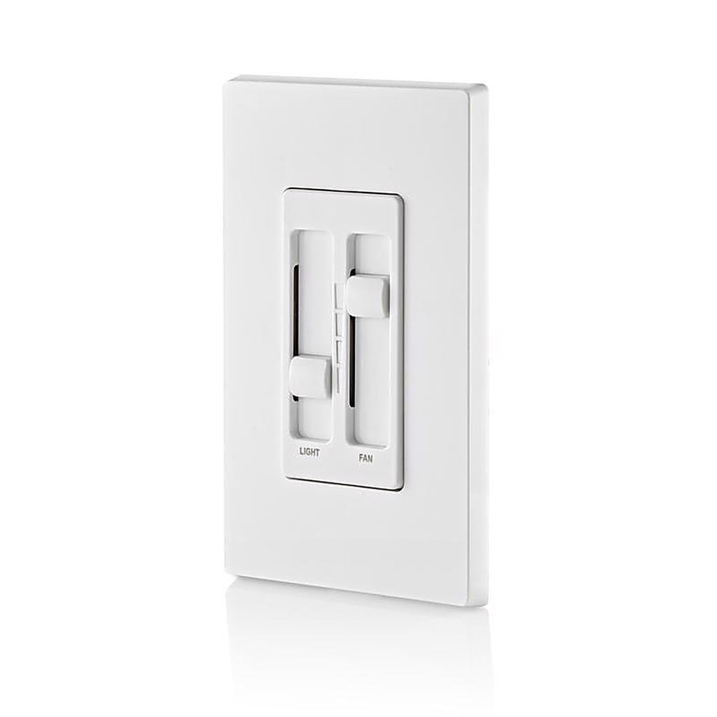 Leviton 66DF-W Decora SureSlide White Fan/LED Dimmer Slide Switch 1/Pack