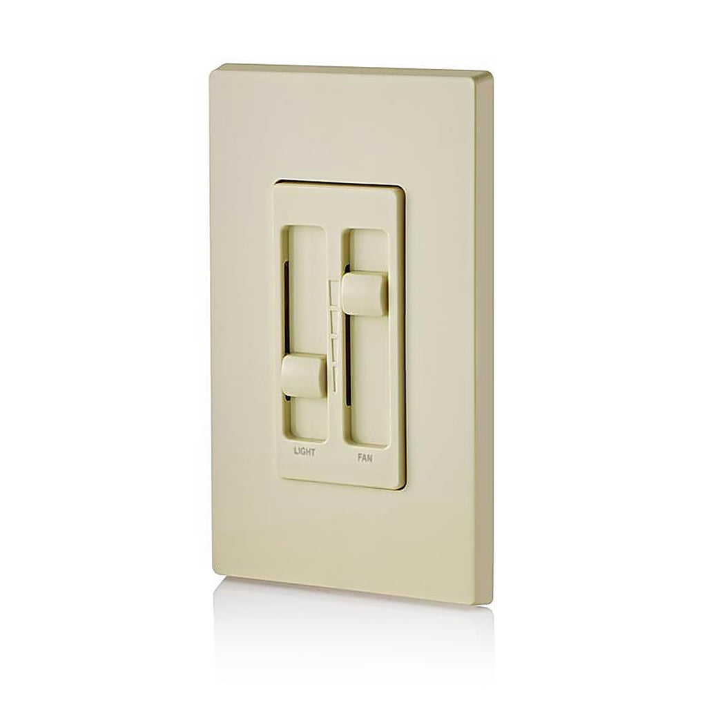 Leviton 66DF-I Decora SureSlide Ivory Fan/LED Dimmer Slide Switch 1/Pack