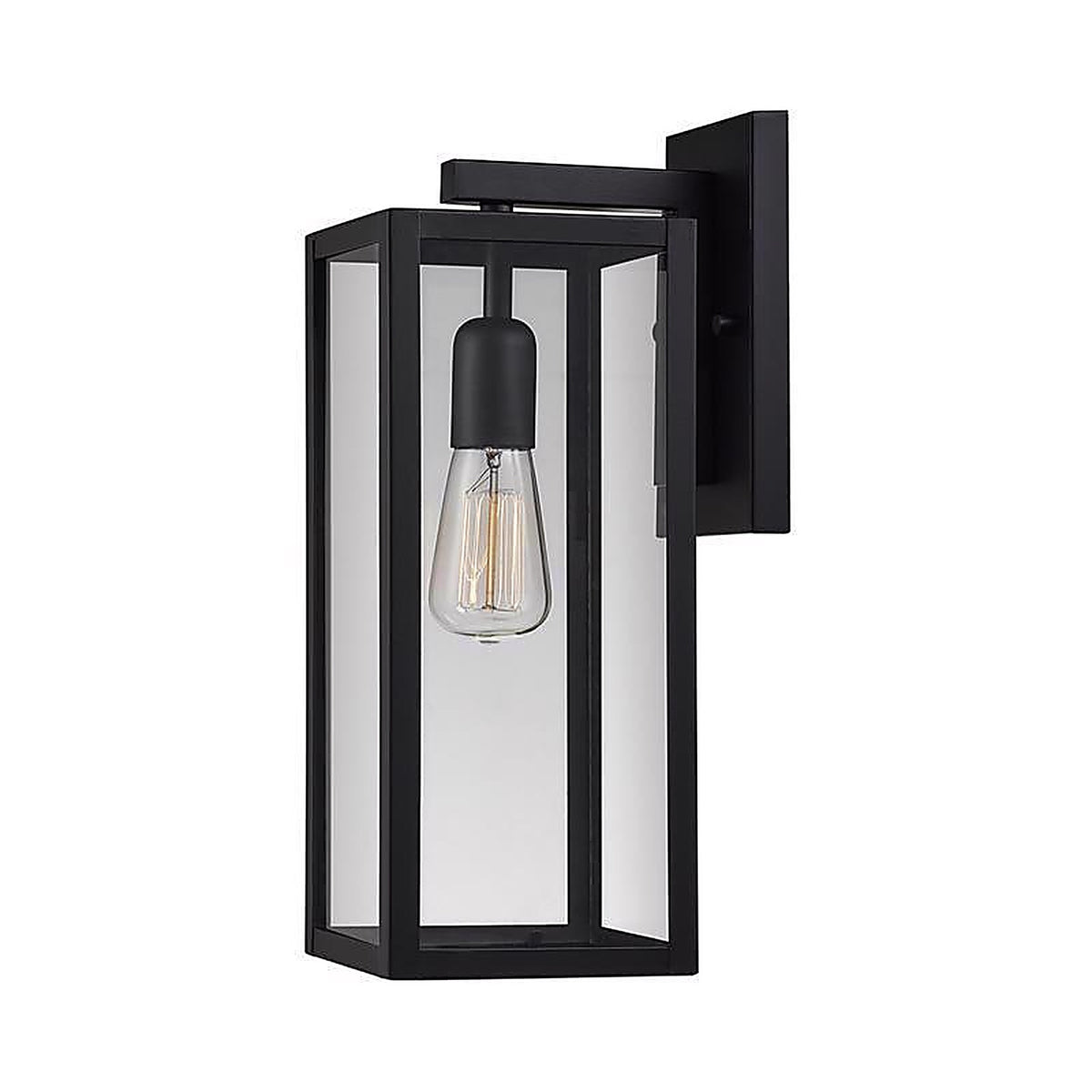 Globe Electric 44314 Vintage 1-Light Matte Black Hurley Wall Sconce
