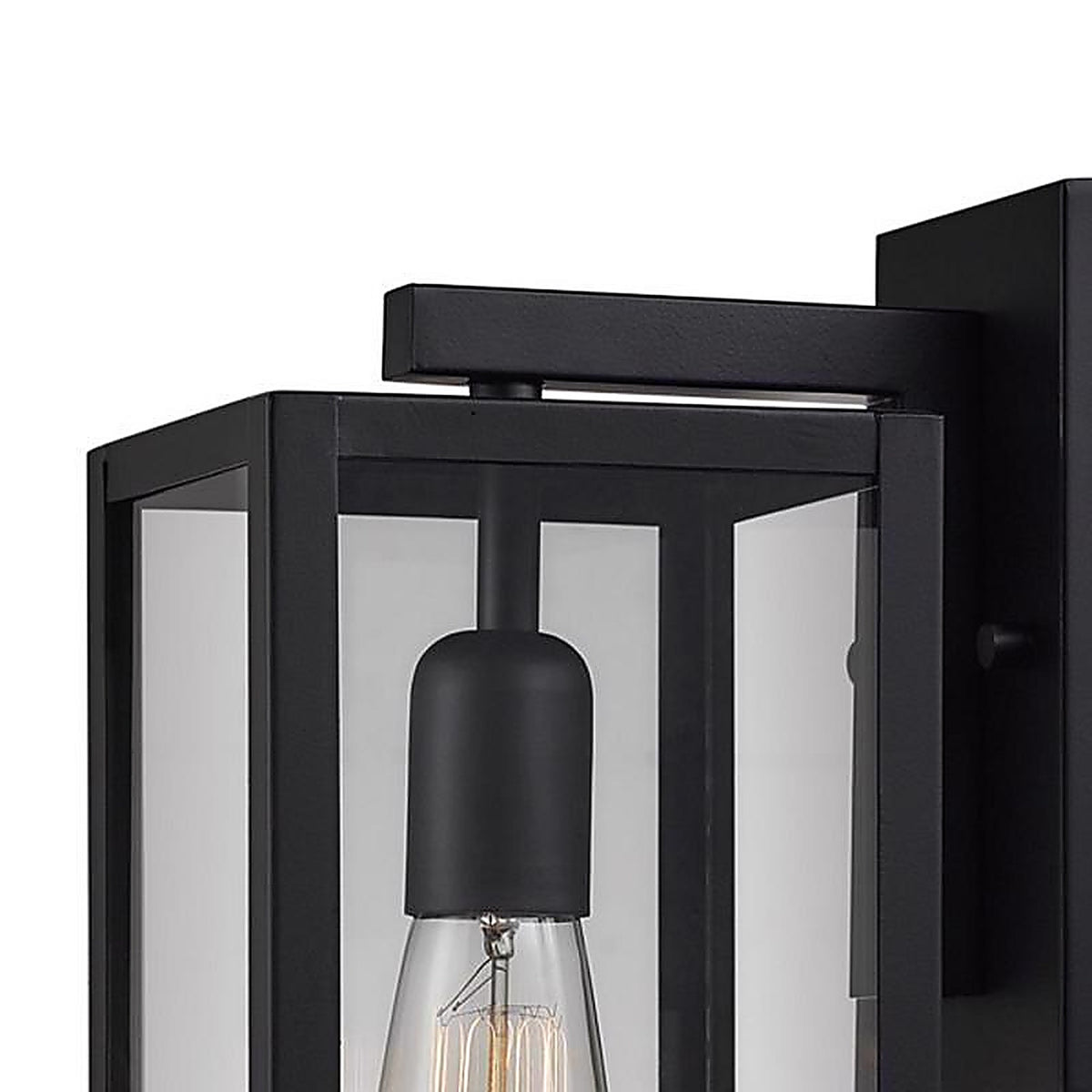 Globe Electric 44314 Vintage 1-Light Matte Black Hurley Wall Sconce