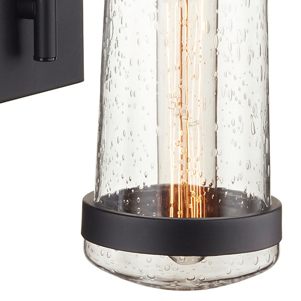 Globe Electric 44315 Vintage 1-Light Matte Black Bennett Wall Sconce