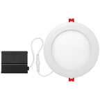 Globe Electric 91494 Ultra Slim Energy Star White 6 in. W Aluminum LED Recessed Lighting Kit 12 watt