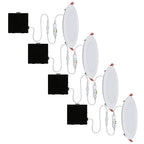 Globe Electric 91494 Ultra Slim Energy Star White 6 in. W Aluminum LED Recessed Lighting Kit 12 watt
