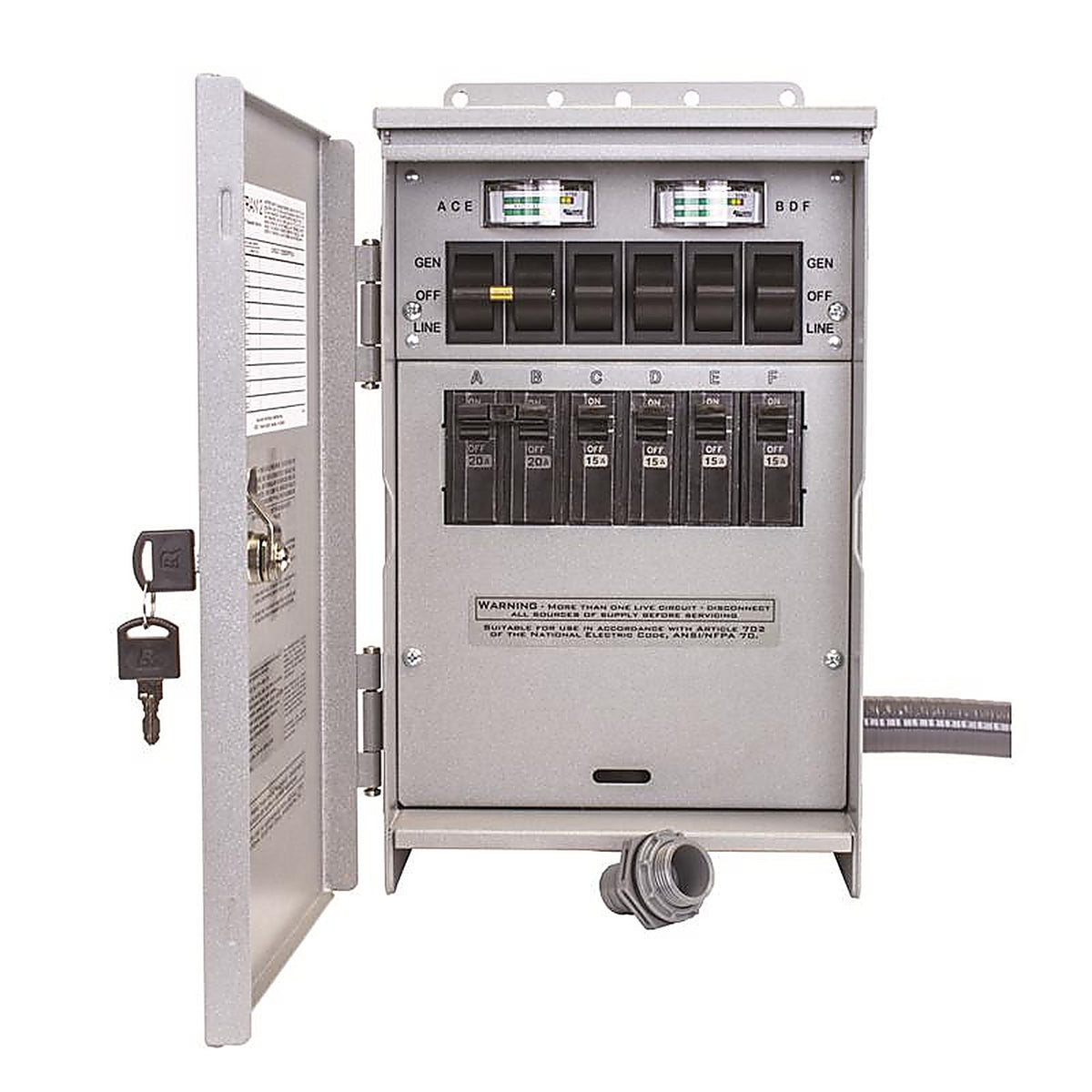Reliance R306A Pro/Tran 2 30 amps 125/250 volt 6 space 6 circuits Generator Power Transfer Kit