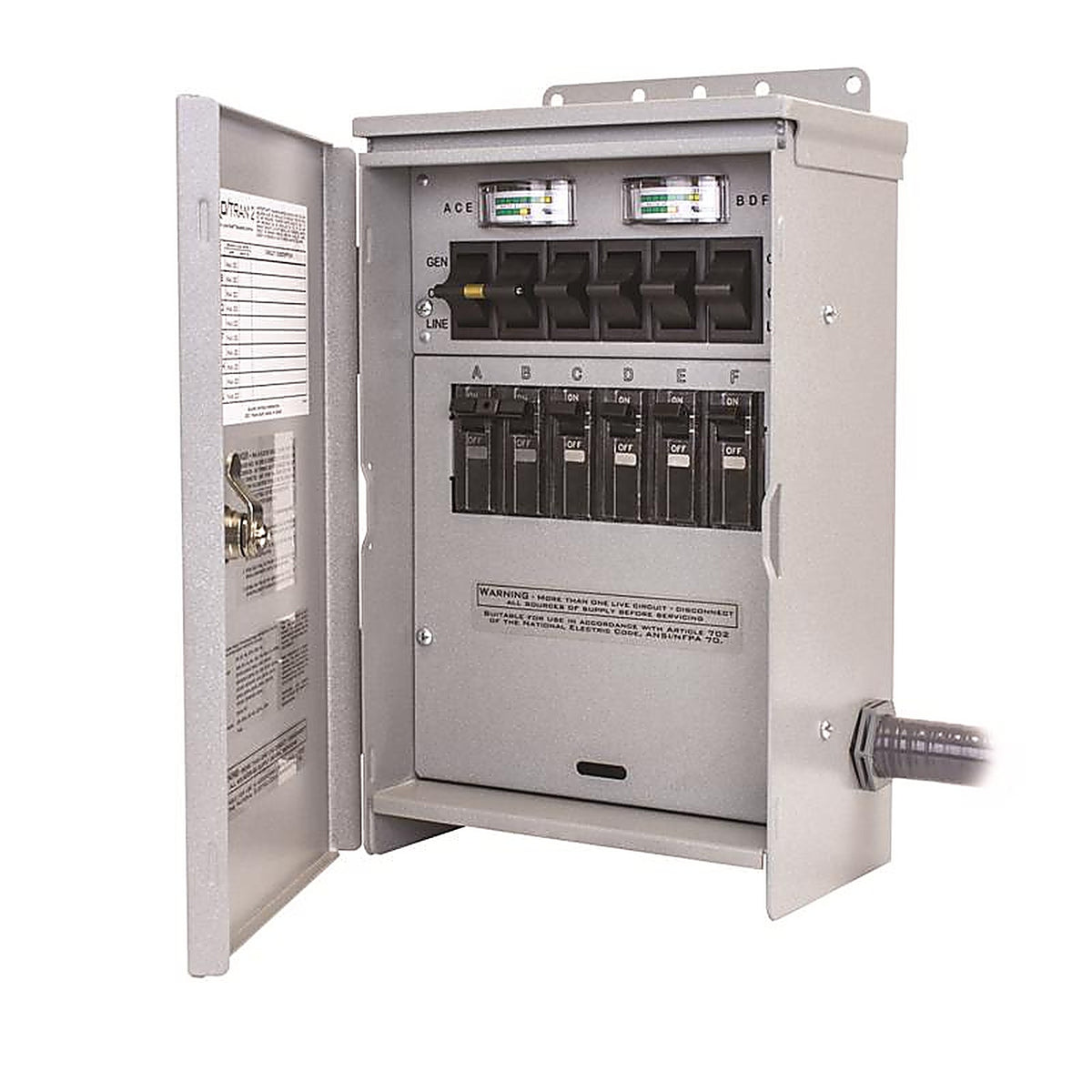 Reliance R306A Pro/Tran 2 30 amps 125/250 volt 6 space 6 circuits Generator Power Transfer Kit