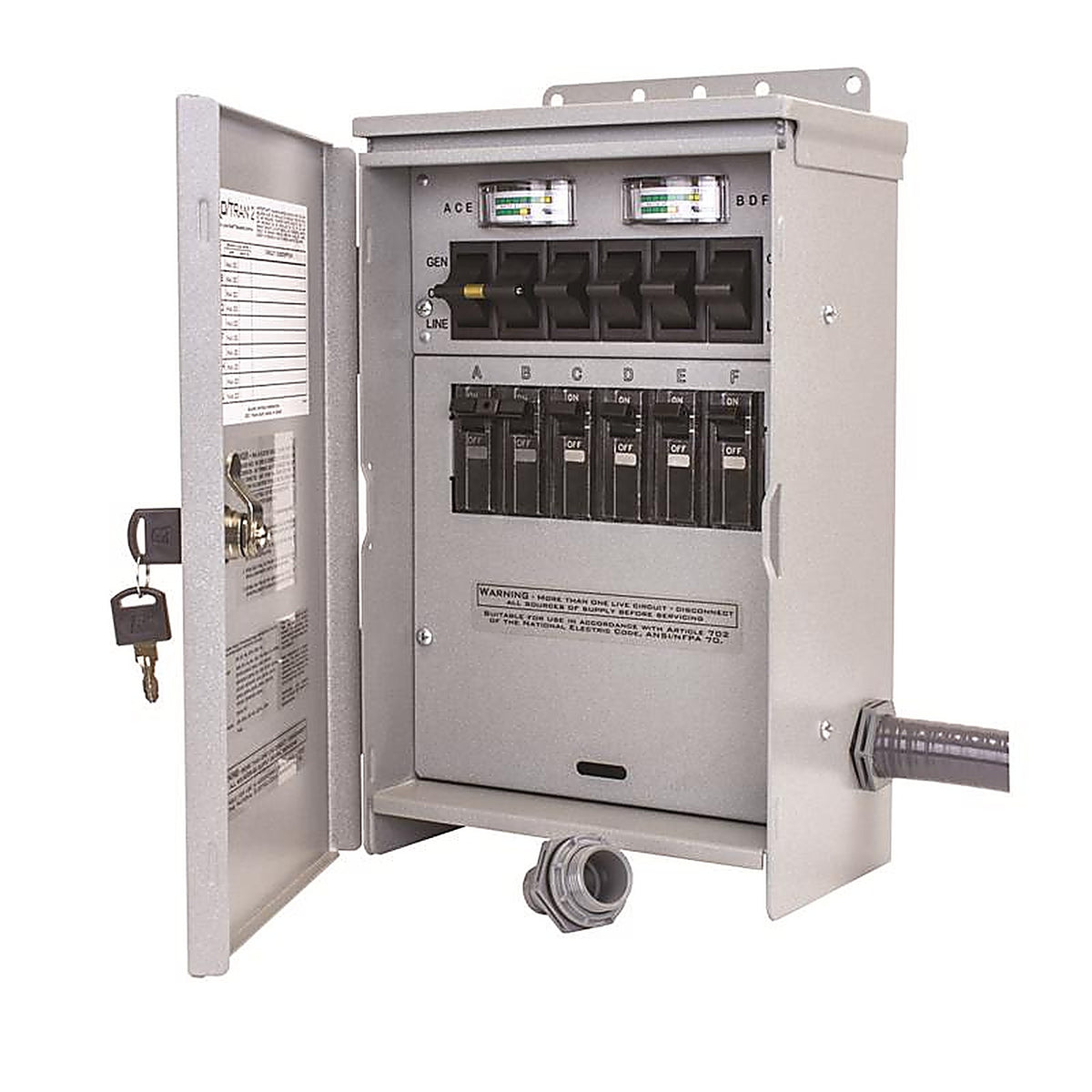 Reliance R306A Pro/Tran 2 30 amps 125/250 volt 6 space 6 circuits Generator Power Transfer Kit