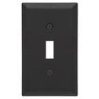 Amerelle 163TMB Century Matte Black 1 gang Stamped Steel Toggle Wall Plate 1/Pack